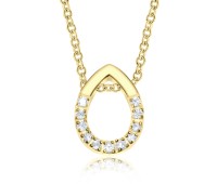 Gold Plated Necklace Silver SPE-2951-GP